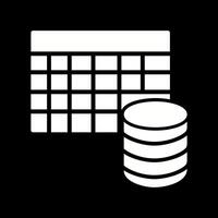 Table Data Icon Design vector