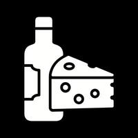 Wine and Cheese Icon Design vector