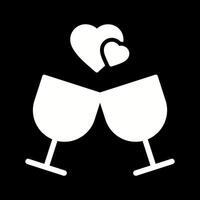 Wine Glass with Cheers Icon Design vector