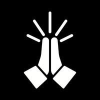 Folded Hands Icon Design vector