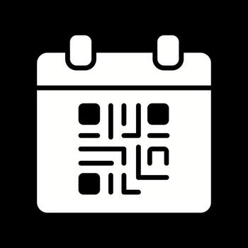 QR Code Calendar Icon Design vector