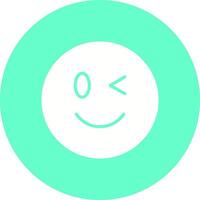 Winking Face Icon Design vector