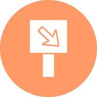 Diagonal Down Right Arrow Icon Design vector