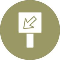 Diagonal Down Left Arrow Icon Design vector