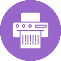 Barcode Printing Icon Design vector