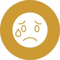 Crying Face Icon Design vector