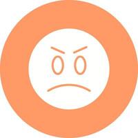 Angry Face Icon Design vector