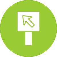 Diagonal Up Left Arrow Icon Design vector