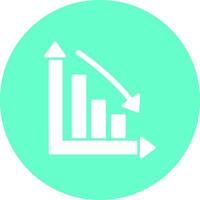 Chart Down Icon Design vector