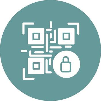 QR Code Encryption Icon Design vector
