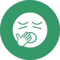 Yawning Face Icon Design vector