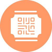 QR Code Ticket Icon Design vector