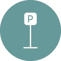 P Button Icon Design vector