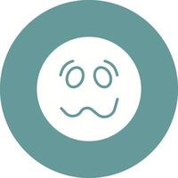 Woozy Face Icon Design vector
