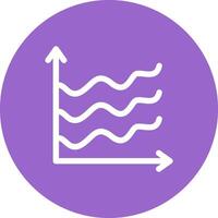 Spline Chart Icon Design vector