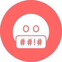 Face with Symbols on Mouth Icon Design vector