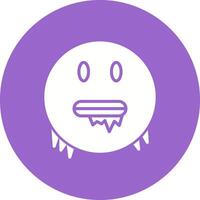 Cold Face Icon Design vector