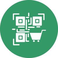 QR Code Shopping Icon Design vector