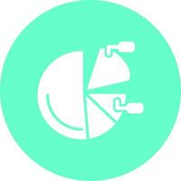 Pie Chart Icon Design vector
