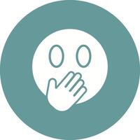Face with Hand Over Mouth Icon Design vector