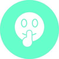 Shushing Face Icon Design vector