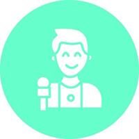 News Correspondent Icon Design vector