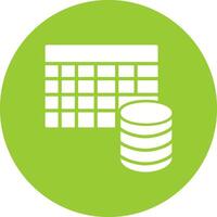 Table Data Icon Design vector