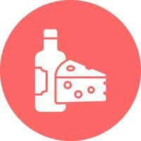 Wine and Cheese Icon Design vector