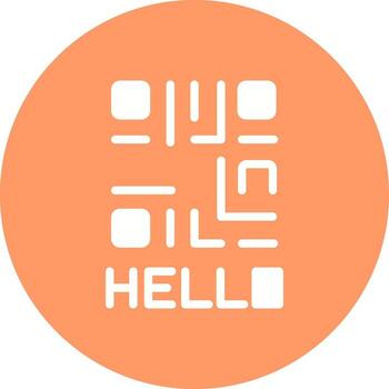 QR Code Text Icon Design vector