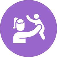 Mother and Son Icon Design vector