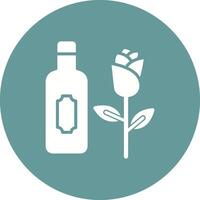 Wine and Roses Icon Design vector