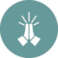 Folded Hands Icon Design vector
