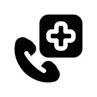 emergency call icon. glyph icon for your website, mobile, presentation, and logo design. vector