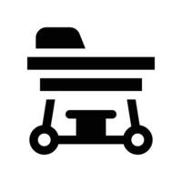hospital bed icon. glyph icon for your website, mobile, presentation, and logo design. vector