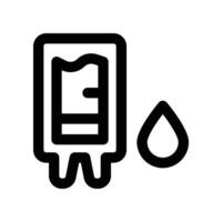 blood bag icon. line icon for your website, mobile, presentation, and logo design. vector