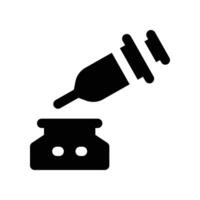 vaccine icon. glyph icon for your website, mobile, presentation, and logo design. vector