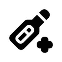 thermometer icon. glyph icon for your website, mobile, presentation, and logo design. vector