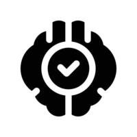 brain icon. glyph icon for your website, mobile, presentation, and logo design. vector