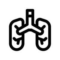 lung icon. line icon for your website, mobile, presentation, and logo design. vector