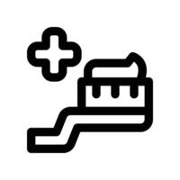 toothpaste icon. line icon for your website, mobile, presentation, and logo design. vector