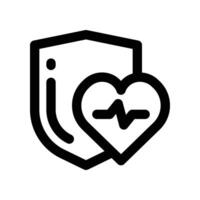 heart insurance icon. line icon for your website, mobile, presentation, and logo design. vector