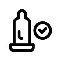 condom icon. line icon for your website, mobile, presentation, and logo design. vector