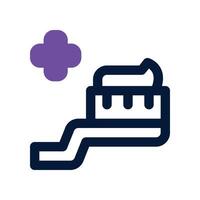 toothpaste icon. dual tone icon for your website, mobile, presentation, and logo design. vector