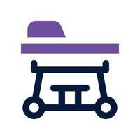 hospital bed icon. dual tone icon for your website, mobile, presentation, and logo design. vector