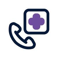 emergency call icon. dual tone icon for your website, mobile, presentation, and logo design. vector