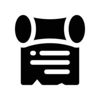 scroll icon. glyph icon for your website, mobile, presentation, and logo design. vector