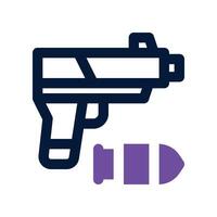 gun icon. dual tone icon for your website, mobile, presentation, and logo design. vector
