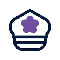 police cap icon. dual tone icon for your website, mobile, presentation, and logo design. vector