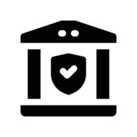 courthouse icon. glyph icon for your website, mobile, presentation, and logo design. vector