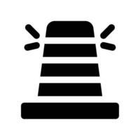 traffic cone icon. glyph icon for your website, mobile, presentation, and logo design. vector